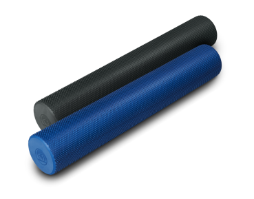 Pilatesrolle Largo, 90 cm lang, blau und schwarz
